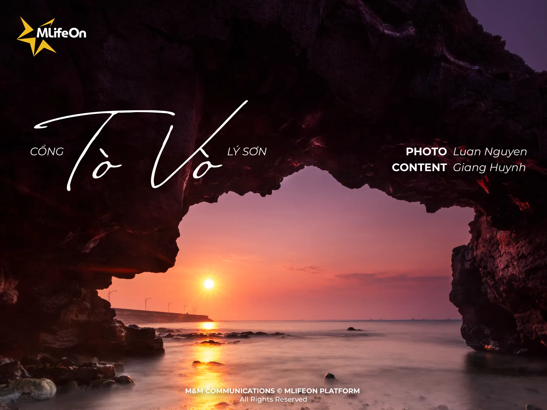 TO VO GATE - THE IMPRESSION OF A VOLCANIC MOUNTAIN IN THE SEA AND SKY OF LY SON