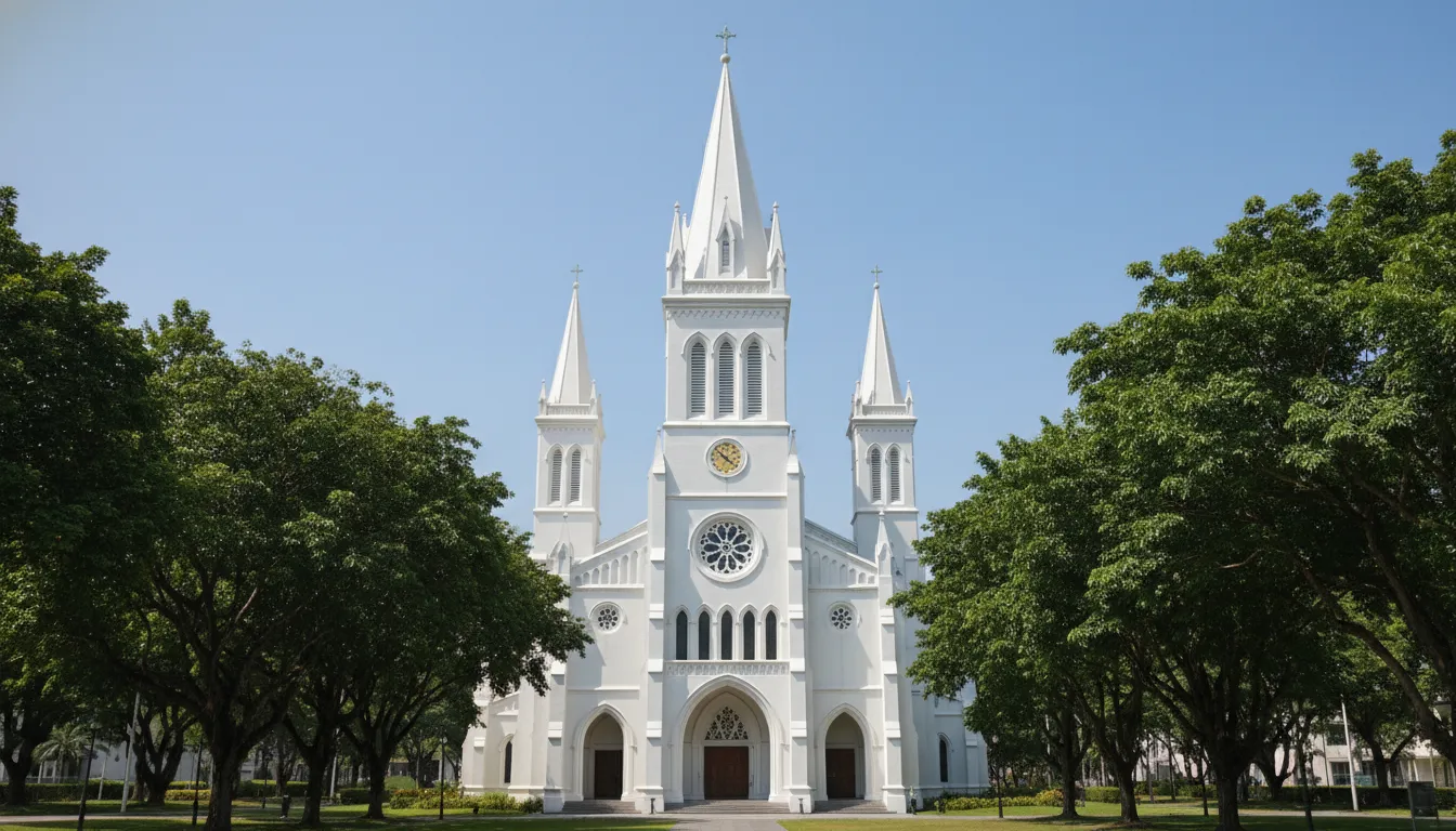 Image: The majestic white exterior of St. Andrew